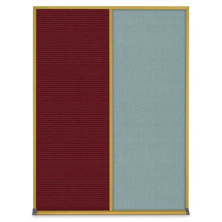 United Visual Products Single Door Radius Corkboard, 24"X36", G UV8001-GOLD-SURF